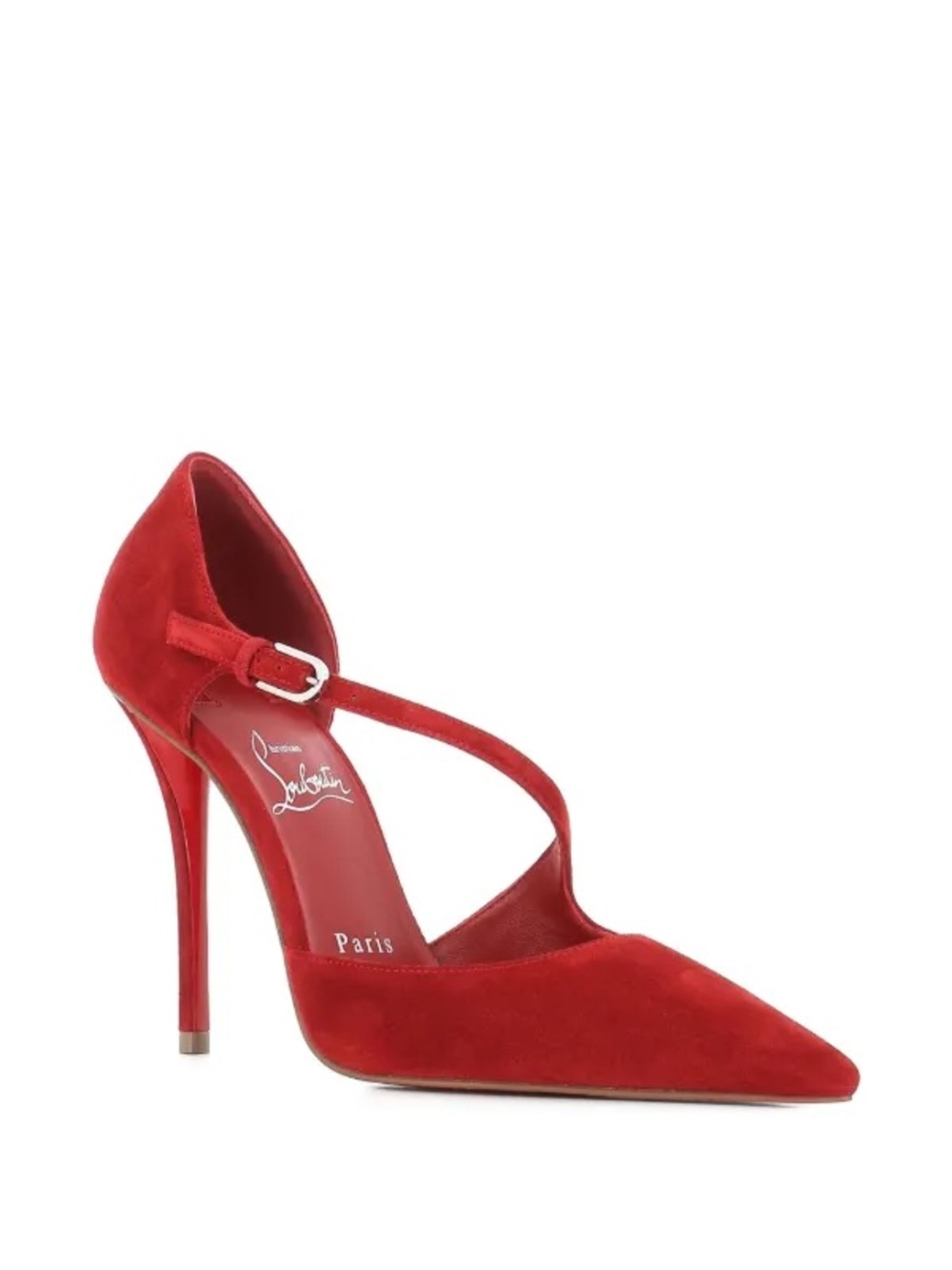 New Christian Louboutin 100mm Miss Ziggyta suede heeled pumps 39.5